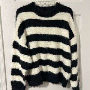 Target (a new day) Black and Cream Striped Sweater